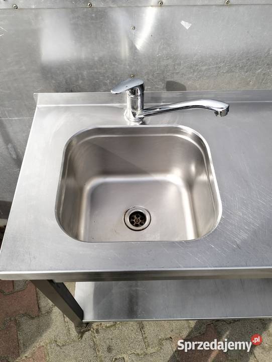 Zlew gastronomiczny 1komorowy z półką 1485x44x85 Gastronomia Słupia Kapitulna