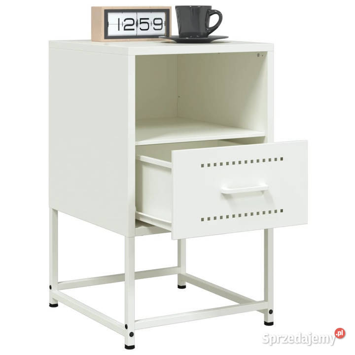 Szafka nocna biała 36x39x605 stal WM846564 Warszawa