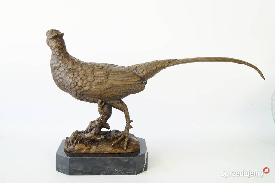 DUŻY BAŻANT figura z brązu rzeźba myślistwo Gizałki sprzedam