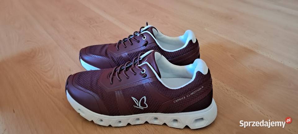 Nowe Bordowe Sneakersy damskie Caprice 38 czerwony Rabka-Zdrój
