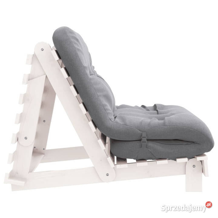 Sofa rozkładana futon z materacem biała Warszawa