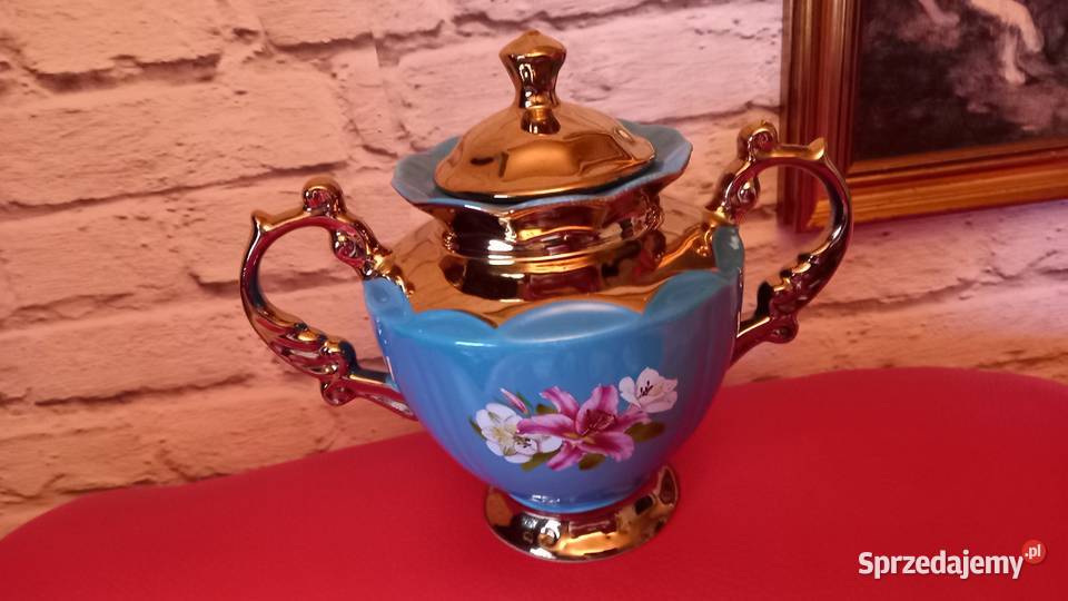 Porcelanowa duża cukiernica na stopce i inne Cukiernice Warszawa