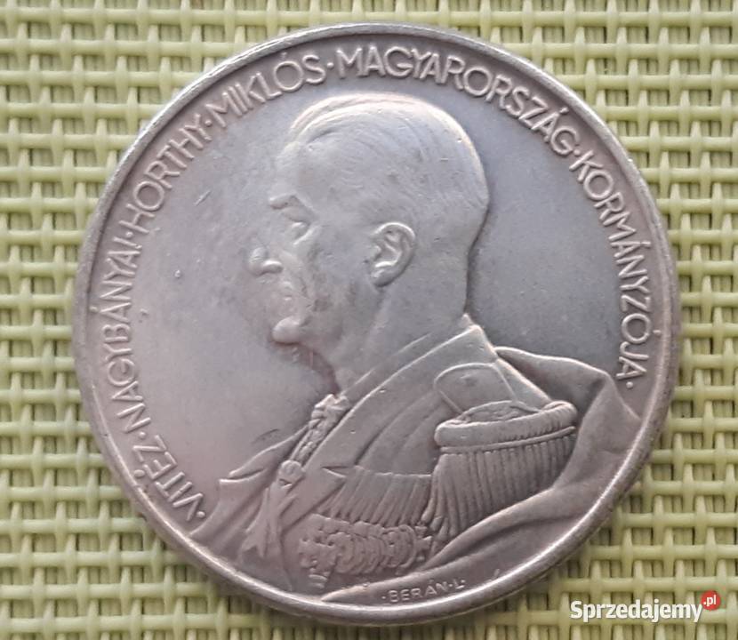 MonetaNumizmatKopia 5 PENGO 1939 ADMIRAŁ HORTHY Pruszków