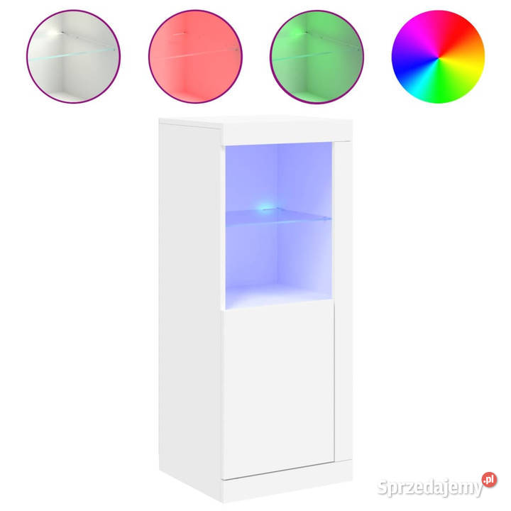 Szafka z oświetleniem LED biała 41x37x100 Warszawa
