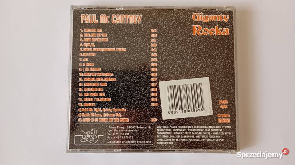 Paul Mc Cartney Giganty Rocka CD mazowieckie Warszawa