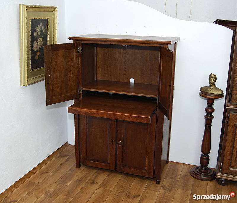 SEKRETARZYK SEKRETERA BIURKO SZAFKA KOMPUTER DĄB Antyki, Sztuka, Kolekcje dolnośląskie Świdnica