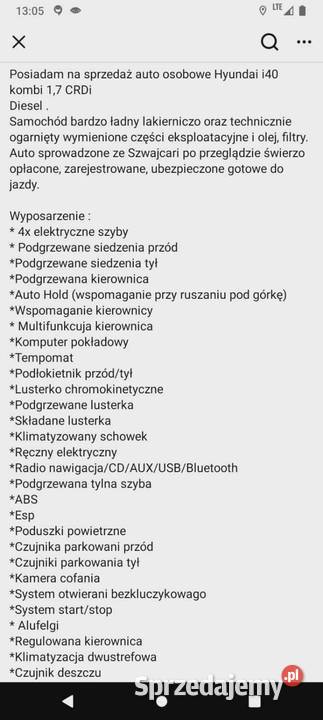 Hyundai i40 blue drive Chełm