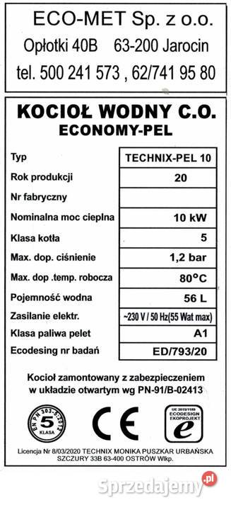 KOCIOL 10 kw 100m2 KOCIOŁ PELLET 15 kw 24 kw Zamość