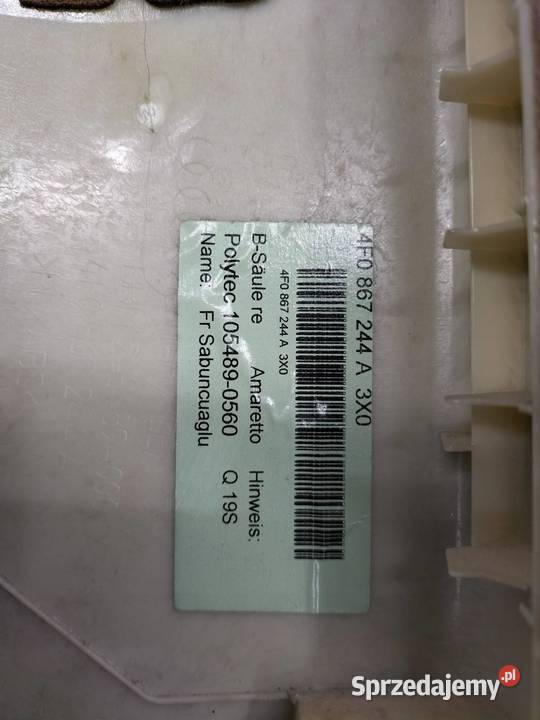 OSŁONA SŁUPKA B LEWA PRAWA BRĄZ KOMPLET AMARETTO osobowe