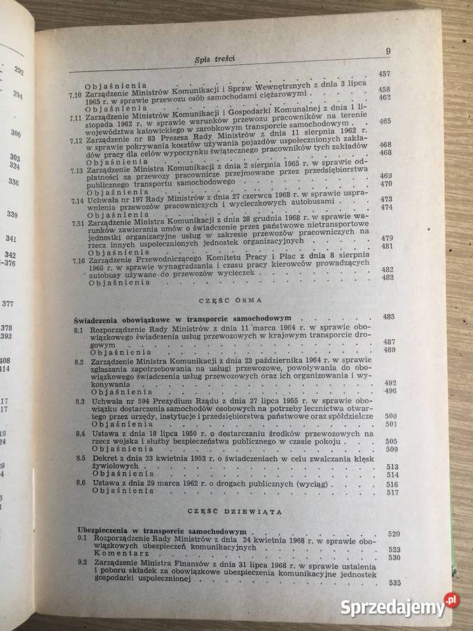 Przepisy Transportu Drogowego 1967 Unikatowe Kalisz