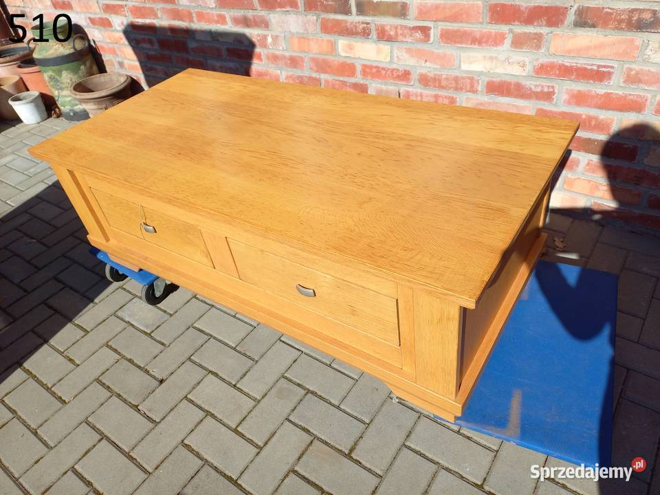 Stolik kawowy dębowy z szufladami holenderski Gawroniec sprzedam