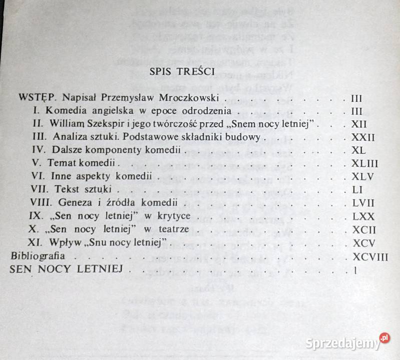 Sen nocy letniej William Szekspir miękka Chełm