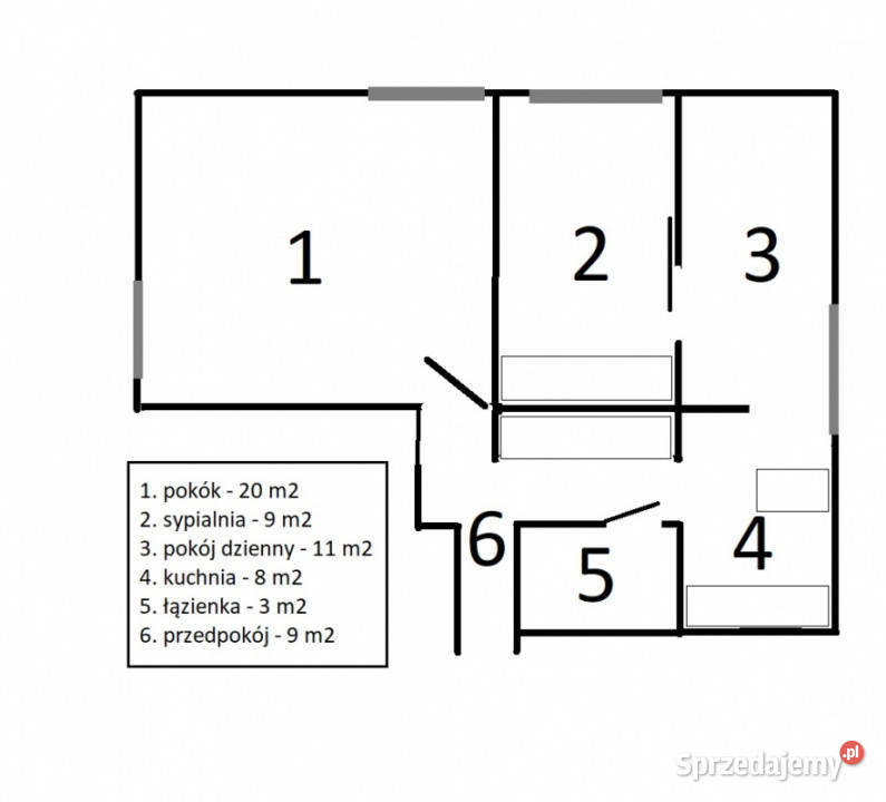 3 POKOJE WROCŁAWSKA W PEŁNI UMEBLOWANE 61m2 Sprzedaż Łódź