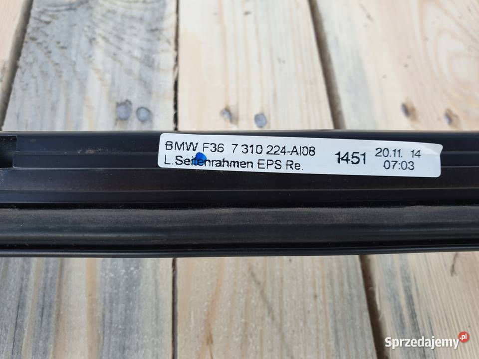 BMW F36 GC LISTWA DACHOWA KAROSERYJNA PRAWA Listwy i nakładki Janów