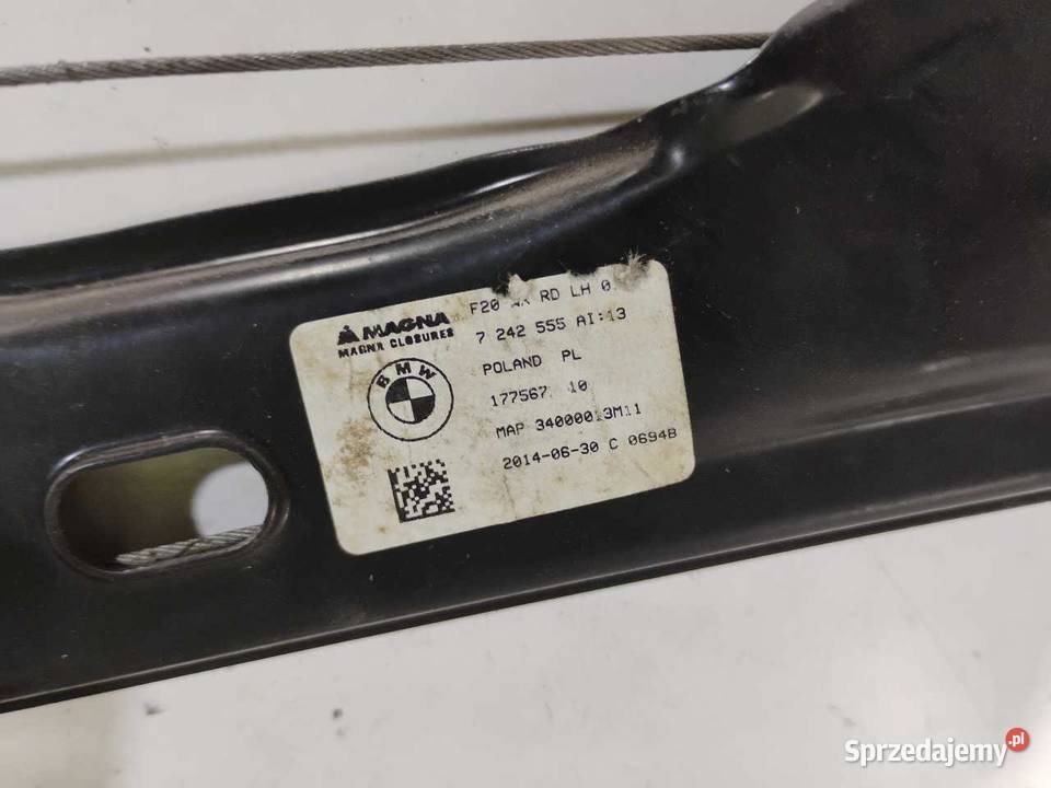MECHANIZM PODNOŚNIK SZYBY LEWY TYŁ BMW F20