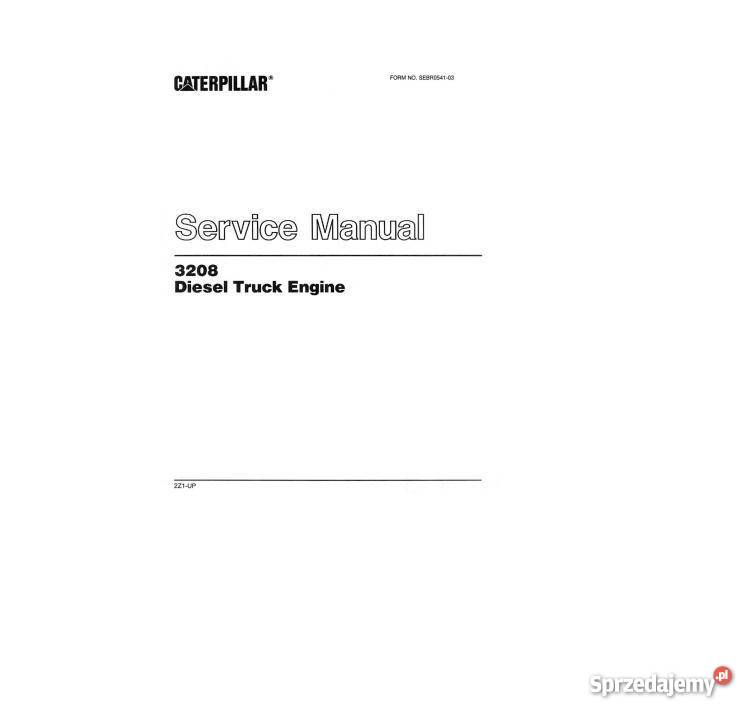 Caterpillar 3208 SILNIK instrukcja napraw Kielce