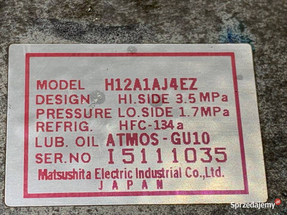 SPRĘŻARKA KLIMATYZACJI MAZDA 5 II H12A1AJ4EZ 18