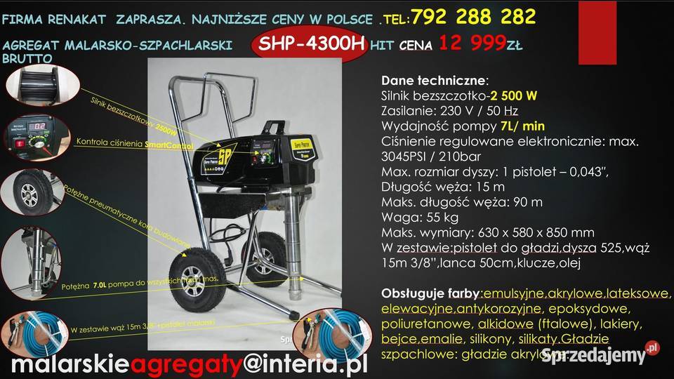 SHP 4300H Agregat Szpachlarskomalarski 7Lsilnik lubuskie Gubin