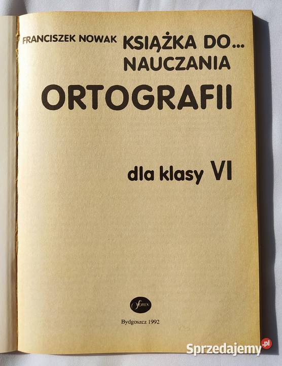 Książka do nauczania ortografii 6 Franciszek Hajnówka