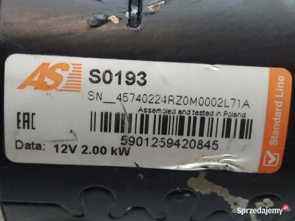 ROZRUSZNIK AS S0193 VW Volkswagen Crafter I 2006 Rok produkcji 2007