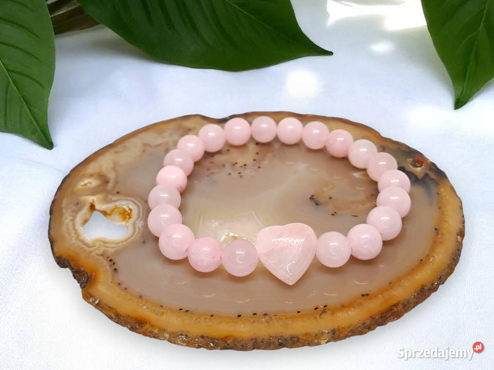 Bransoletka z kwarcu różowego KWARC RÓŻOWY serce Warszawa