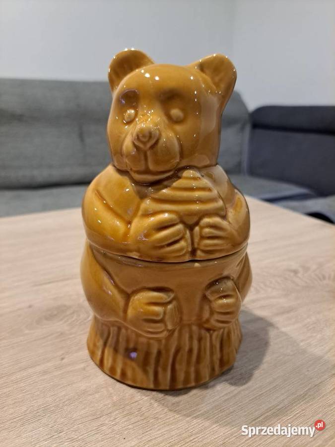 Stary Ceramiczny Pojemnik Na Miód Miś Z Czasów brązowy Radom