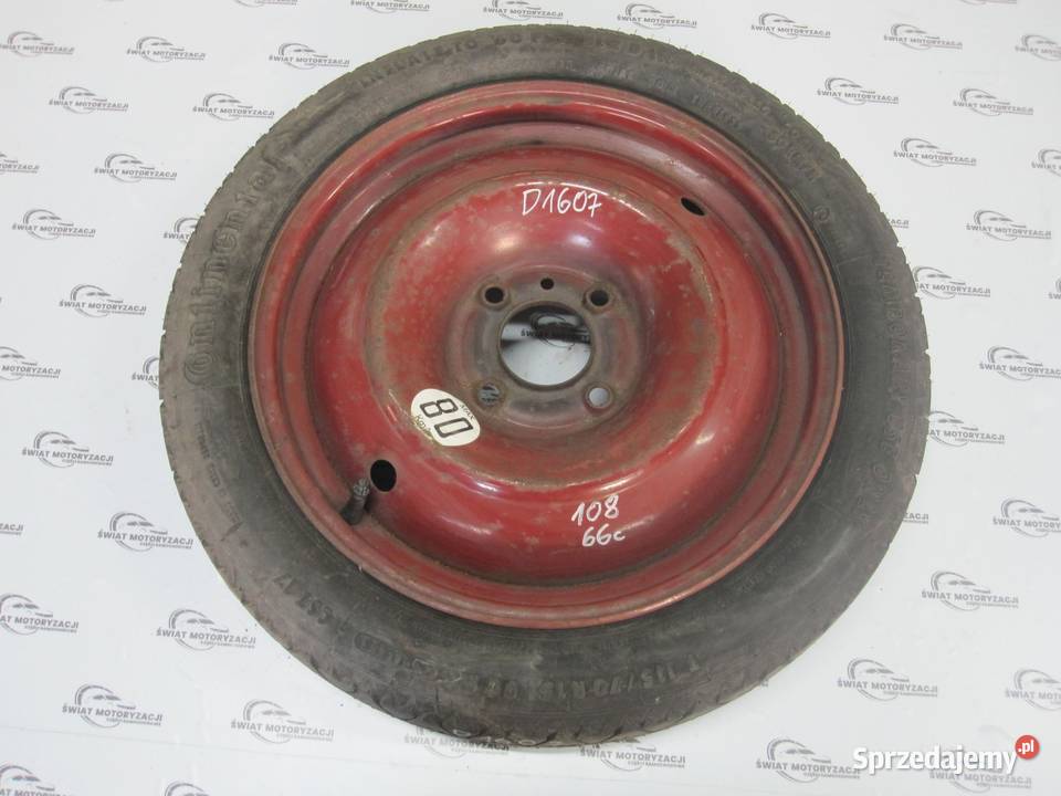 PEUGEOT 206 CITROEN koło dojazdowe 1157015 90M Koła dojazdowe