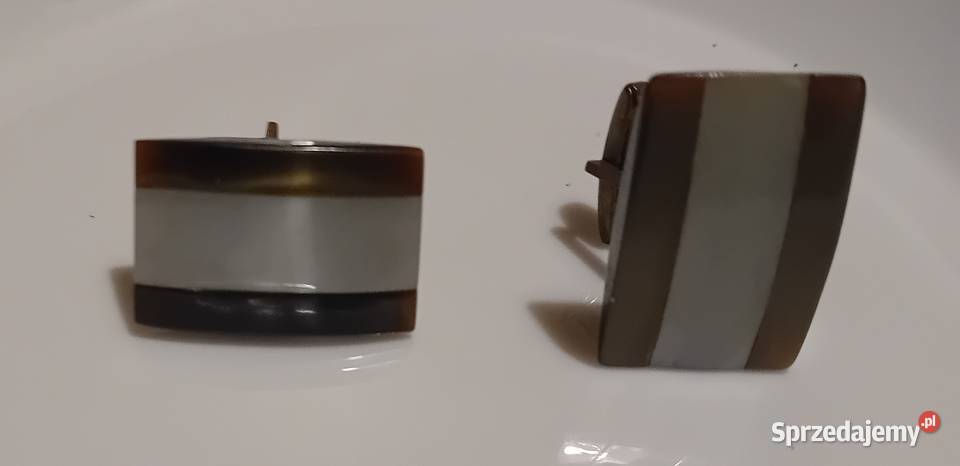 Mosiężne spinki do mankietów zdobione Antyki Koźminek