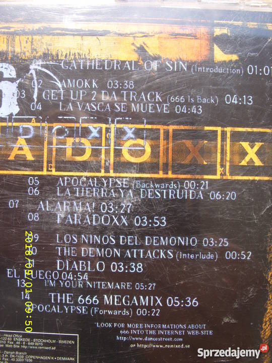 CD elektroniczna 666PARADOXX Wołów