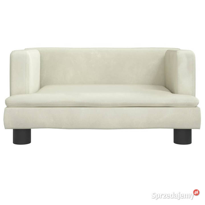 Sofa dzieci kremowa 60x40x30 aksamit WM3196323