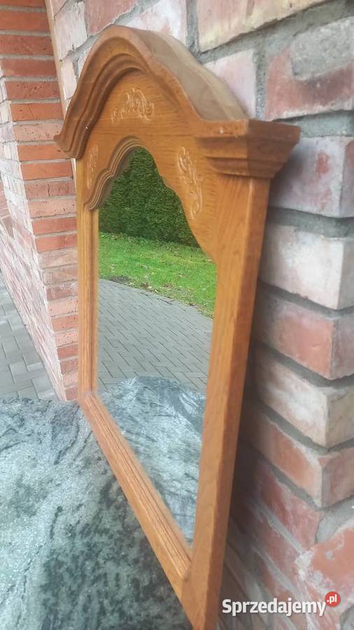 Lustro ścienne wiszące w drewnianej ramie 689 Gawroniec
