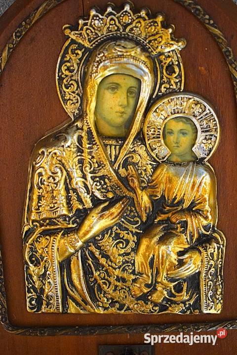 Matka Boska z Dzieciątkiem przedwojenna stara Antyki, Sztuka, Kolekcje Chełmno
