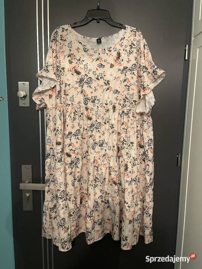 Shein Curve sukienka modny wzór kwiaty floral Choszczno
