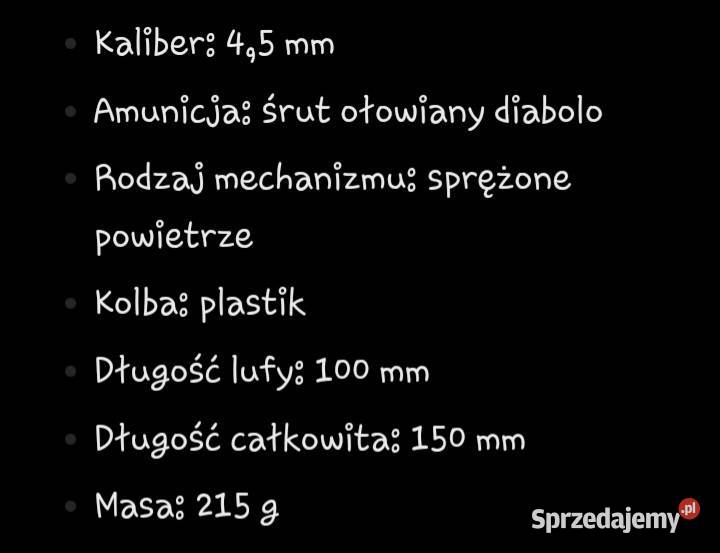 Pistolet pneumatyczny kal 45 mm Brodnica