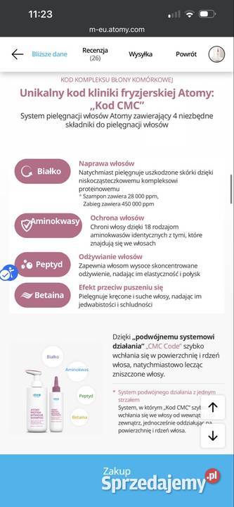 Odżywka do włosów Atomy PROTEIN INTENSIVE Opole