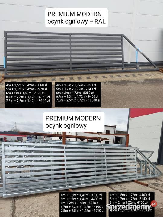 Brama przesuwna palisada 5mx142m ocynkRAL 4m 6m Gorlice