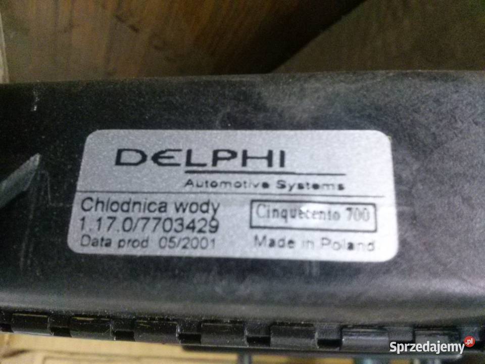 Fiat cinquecento 700 chłodnica wody mosiężna osobowe Układ chłodzenia Gorzów Wielkopolski