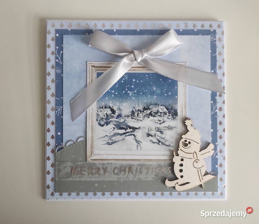 Kartka Świąteczna ręcznie robiona Boże Łódź