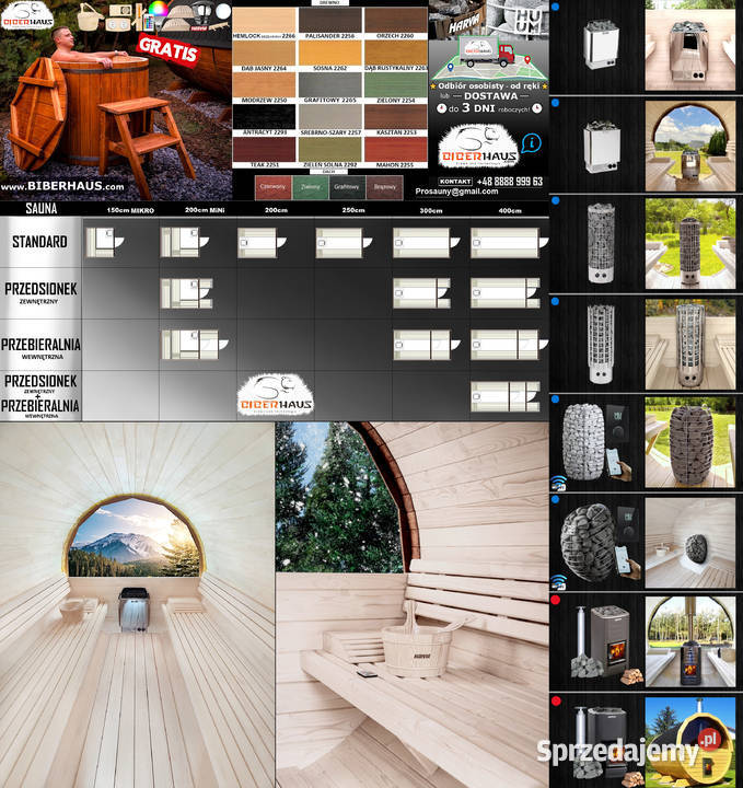 SAUNA Ogrodowa 300 OKNO 50 PRZEDSIONEK zew małopolskie