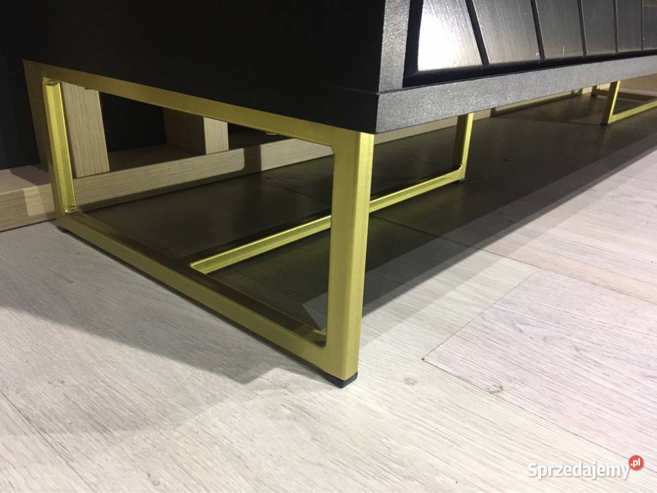 Szafka RTV sideboard 150 czarna fronty jodełka 50cm Jarosław sprzedam
