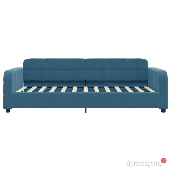 Sofa rozsuwana niebieska aksamit 100x200 223cm mazowieckie Warszawa sprzedam