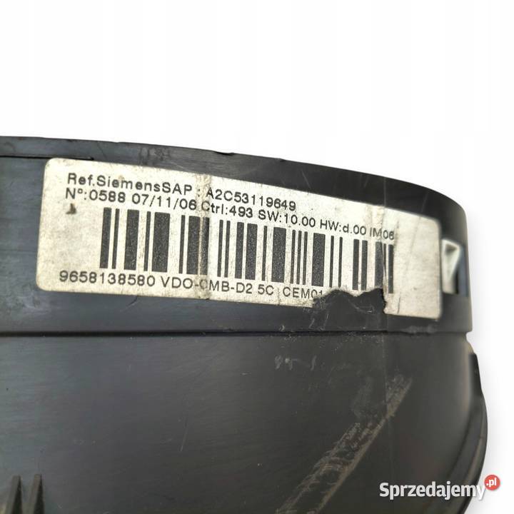 LICZNIK ZEGARY 9658138580 Peugeot 407 16 20 22 Chełm