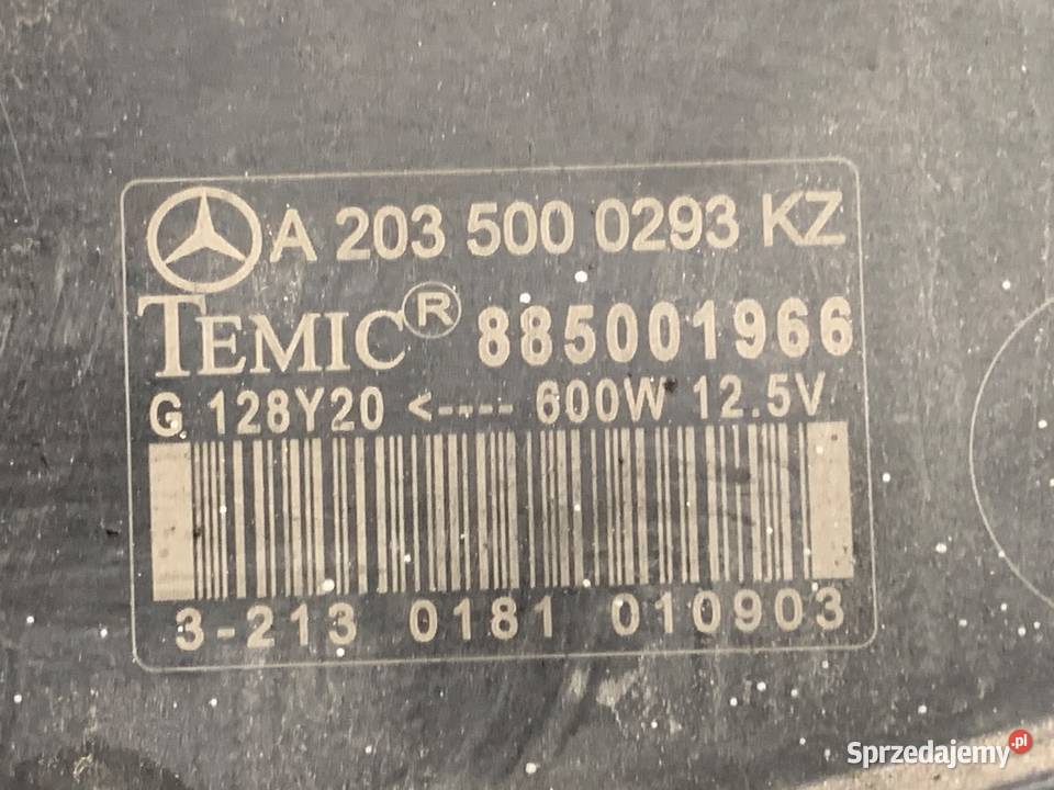 WENTYLATOR CHŁODNICY MERCEDES CL203 22 143 Wentylatory chłodnicy