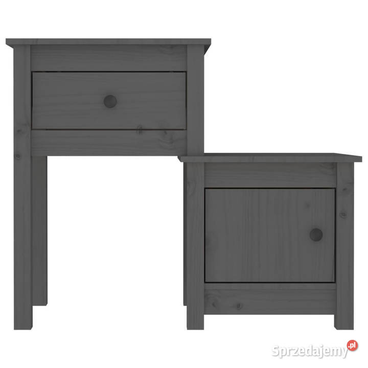 Szafki nocne 2 szare 795x38x655 lite drewno Warszawa