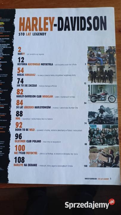 harley davidson sto lat legendy czasopismo Toruń