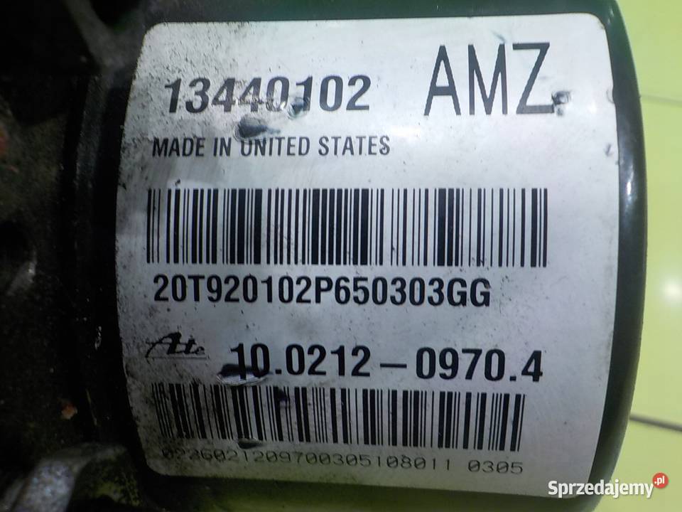 OPEL ASTRA J GTC 14 B 15r 3D pompa ABS 13440102 Suków