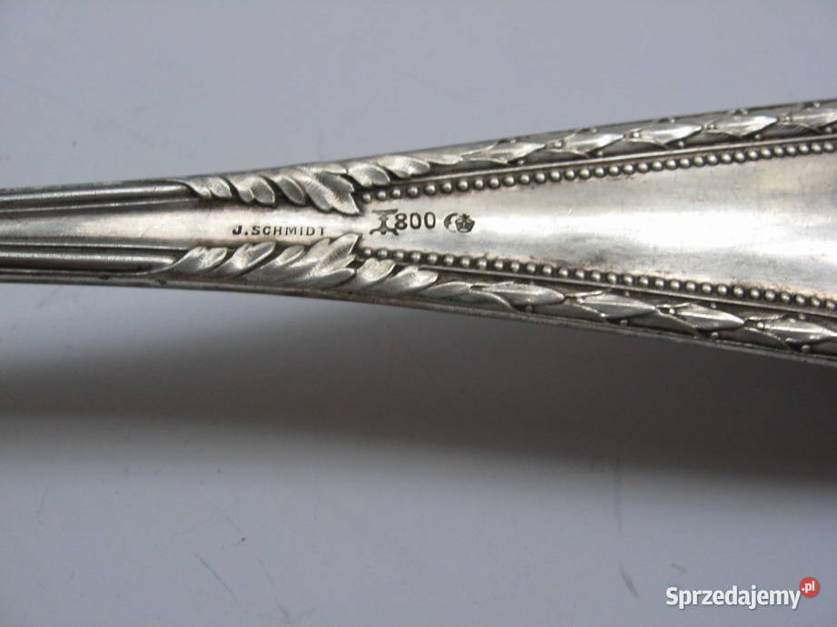 Nabierka srebrna do zupy XIX w pr 800 wielkopolskie