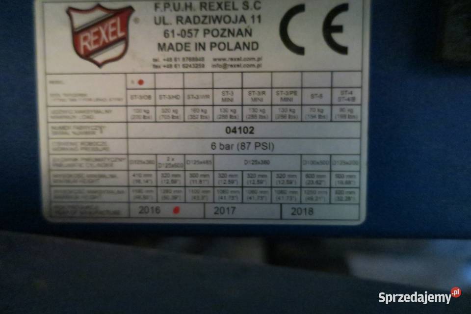 Stól tapicerski Rexel ST3 Produkcja Kartuzy sprzedam