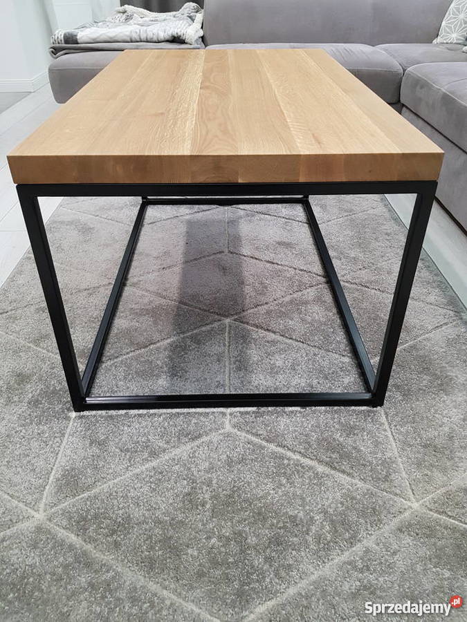 Stolik kawowy industrialny loft dąb nowoczesny pomorskie
