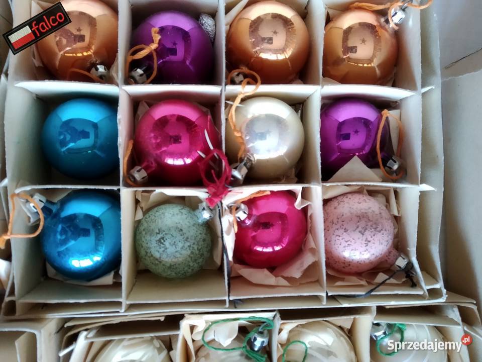 Pamiątki PRL 67x Bombki choinkowe ręcznie